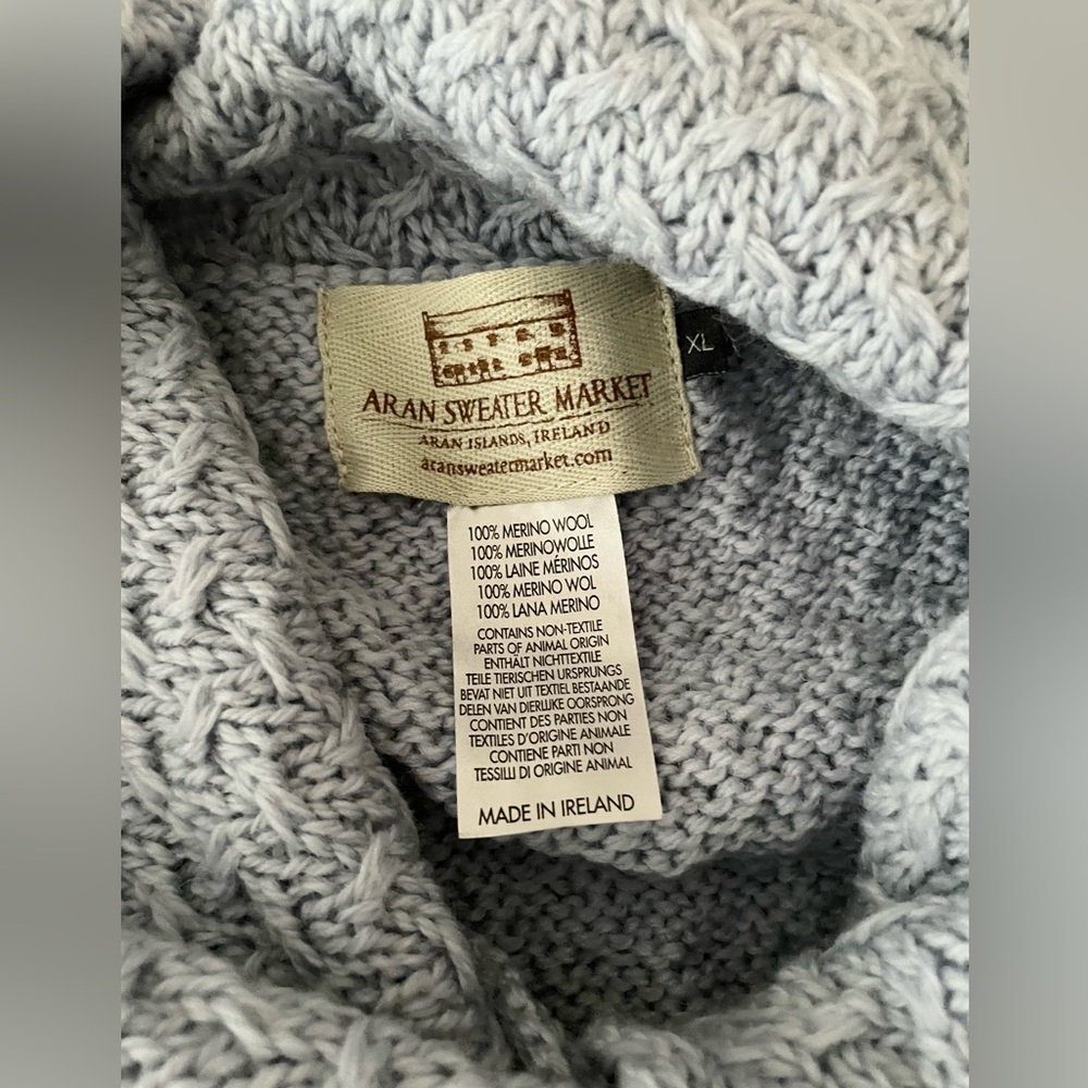 Aran sweater Market wrap cardigan - Picture 3 of 10